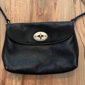Fossil black leather purse